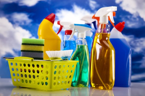 Carpet cleaning equipment and safety preparation at a property