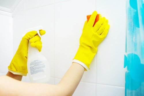 Indoor carpet care and stain removal service concept