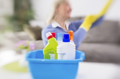 Professional carpet cleaner arriving for a scheduled job